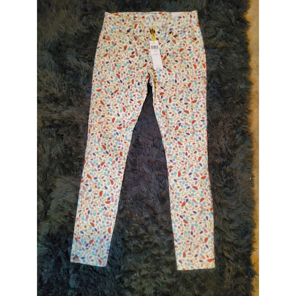 #317 Brand New BCBG Generation Jasper Pineapple Cream Skinny Jeans Size 26